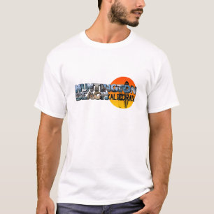 Huntington Beach California Big Letter mit Sun T-Shirt