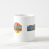 Huntington Beach California Big Letter mit Sun Tw Kaffeetasse (Mittel)