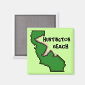 Huntington Beach California Magnet für grünen Staa (Vorderseite/Rückseite)