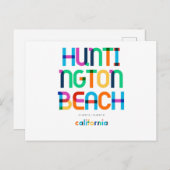 Huntington Beach California Mitte Jahrhundert, Pop Postkarte (Vorne/Hinten)