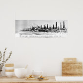 Huntington Beach California Oil Derricks 1926 Poster (Küche)