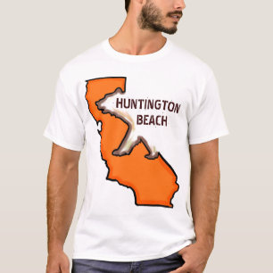 Huntington Beach California Orange Staat Typ Tee