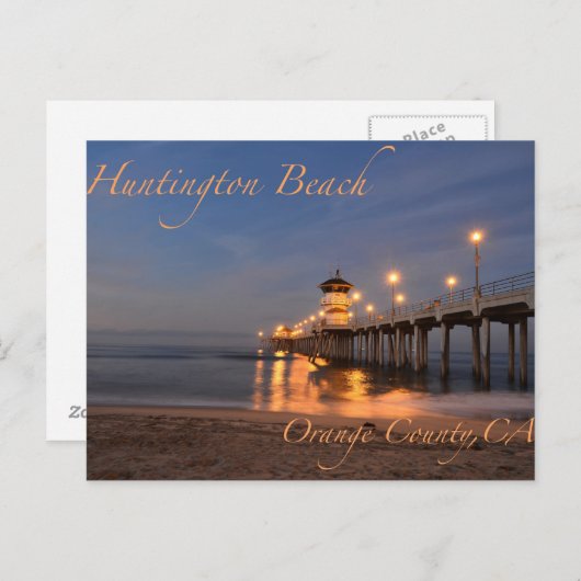 Huntington Beach California Postkarte (Vorne/Hinten)