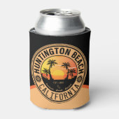 Huntington Beach California Retro Sunset 60er Dosenkühler (Kanne Vorderseite)