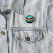 Huntington Beach California Retro Sunset Souvenirs Button (Beispiel)