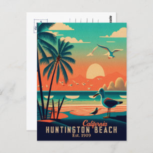 Huntington Beach California Sunset Souvenirs in de Postkarte
