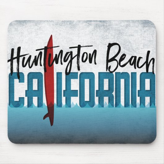Huntington Beach California Surfboard Surfbrett Mousepad (Vorne)