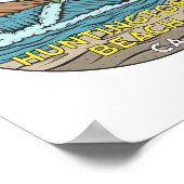 Huntington Beach California Vintag Poster (Ecke)