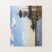 Huntington Beach California - Weihnachtsgrüße Puzzle (Vertikal)