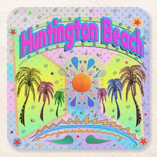 Huntington Beach Calm Desire Untersetzer (Vorderseite)