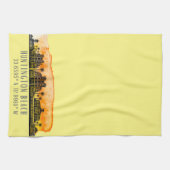 Huntington Beach City Silhouette Geschirrtuch (Horizontal)