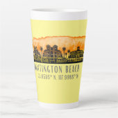Huntington Beach City Silhouette Milchtasse (Vorderseite)