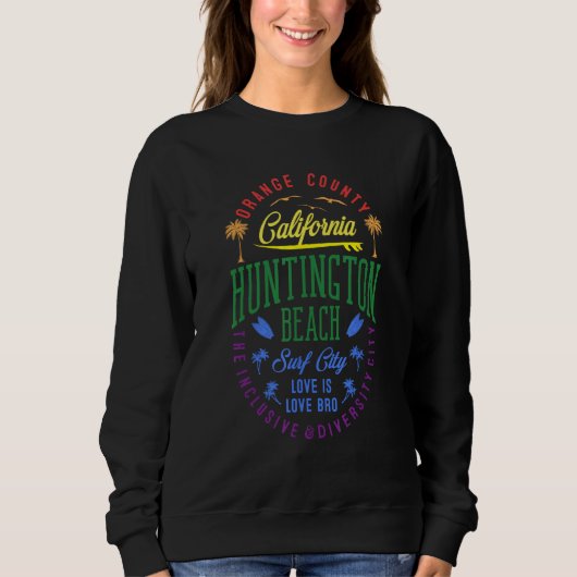 Huntington Beach Inclusive & Diversity City Badge  Sweatshirt (Vorderseite)