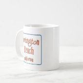 Huntington Beach Kalifornien BlueBox Kaffeetasse (Vorderseite Links)