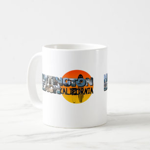Huntington Beach Kalifornien Großer Buchstabe mit  Kaffeetasse