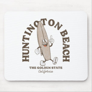 Huntington Beach Kalifornien Retro Surfer Vintage Mousepad