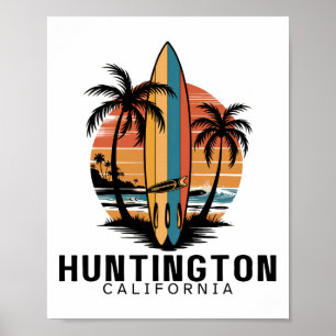 Huntington Beach Kalifornien Surfen Surfer  Poster