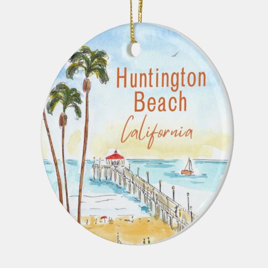 Huntington Beach Keramik Ornament (Links)