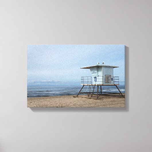 Huntington Beach Lifeguard Post 13 Leinwanddruck (Vorderseite)