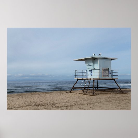 Huntington Beach Lifeguard Post 13 Poster (Vorne)