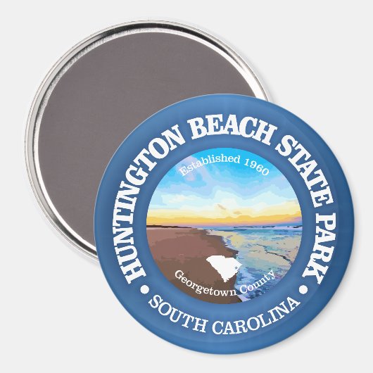 Huntington Beach Magnet (Vorderseite/Rückseite)