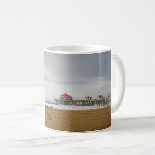 Huntington Beach Pier, CA Kaffeetasse (VorderseiteRechts)
