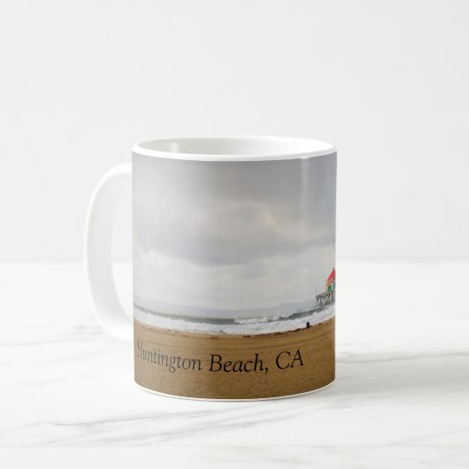 Huntington Beach Pier, CA Kaffeetasse (Vorderseite Links)