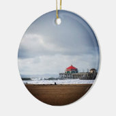 Huntington Beach Pier, CA Keramik Ornament (Links)