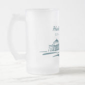 Huntington Beach Pier, CA - kundenspezifische Mattglas Bierglas (Links)