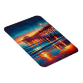 Huntington Beach Pier California Sonnenuntergang M Magnet (Rechte Seite)