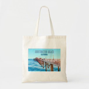 Huntington Beach Pier California Vintag Tragetasche