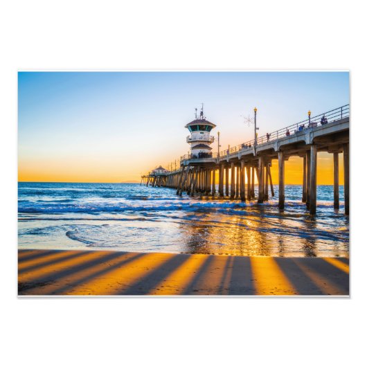 Huntington Beach Pier Foto Print (Vorne)
