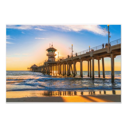 Huntington Beach Pier Foto Print (Vorne)