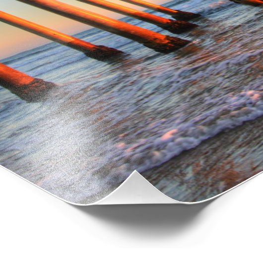 Huntington Beach Pier Fotodruck (Ecke)