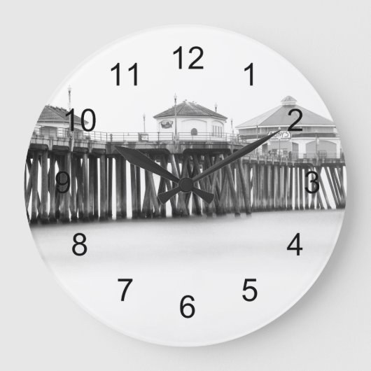 Huntington Beach Pier Große Wanduhr (Vorderseite)