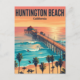 Huntington Beach Pier, Huntington Beach Kalifornie Postkarte