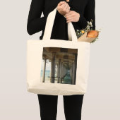 , Huntington Beach Pier Jumbo Stoffbeutel (Vorderseite (Produkt))