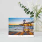 Huntington Beach Pier Postcard Postkarte (Stehend Vorderseite)