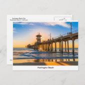 Huntington Beach Pier Postcard Postkarte (Vorne/Hinten)