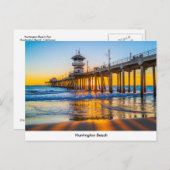 Huntington Beach Pier Postcard Postkarte (Vorne/Hinten)