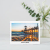 Huntington Beach Pier Postcard Postkarte (Stehend Vorderseite)