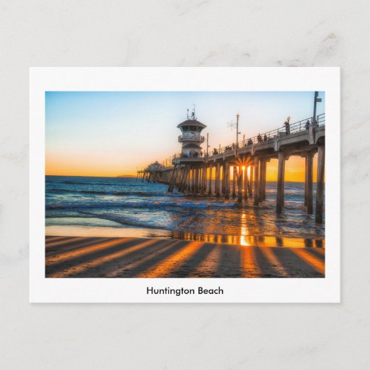Huntington Beach Pier Postcard Postkarte (Vorderseite)