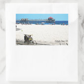 Huntington Beach Pier Rechteckiger Aufkleber (Tasche)