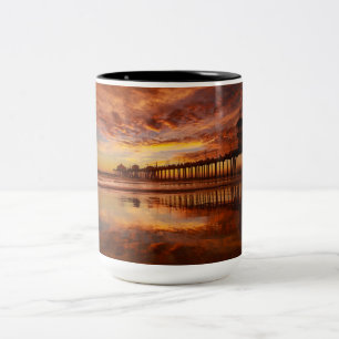 Huntington Beach Pier Sonnenuntergang Tasse - John