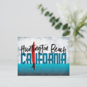 Huntington Beach Postcard California Surfboard Postkarte (Stehend Vorderseite)