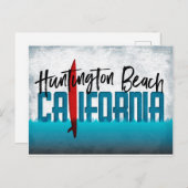 Huntington Beach Postcard California Surfboard Postkarte (Vorne/Hinten)
