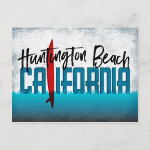 Huntington Beach Postcard California Surfboard Postkarte