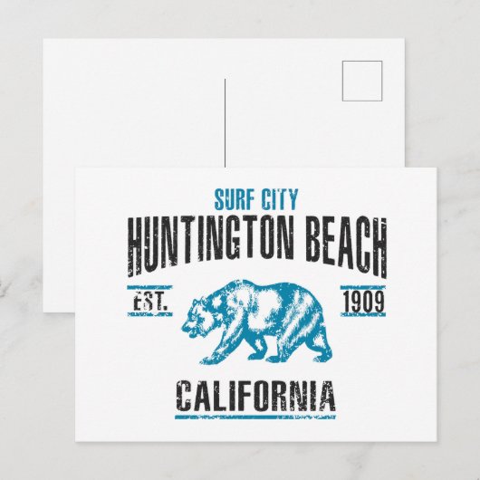 Huntington Beach Postkarte (Vorne/Hinten)