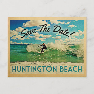 Huntington Beach Save the Date California Surf Ankündigungspostkarte
