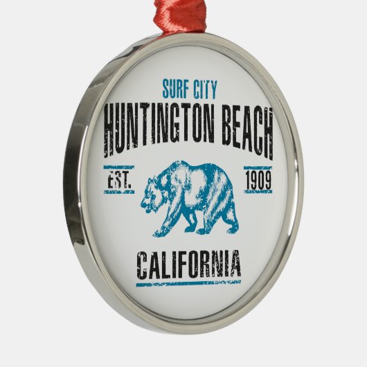 Huntington Beach Silbernes Ornament (Rechts)